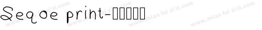 Seqoe print字体转换